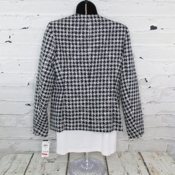 Bar III Suit Separates Houndstooth Jacket - Picture 4 of 9